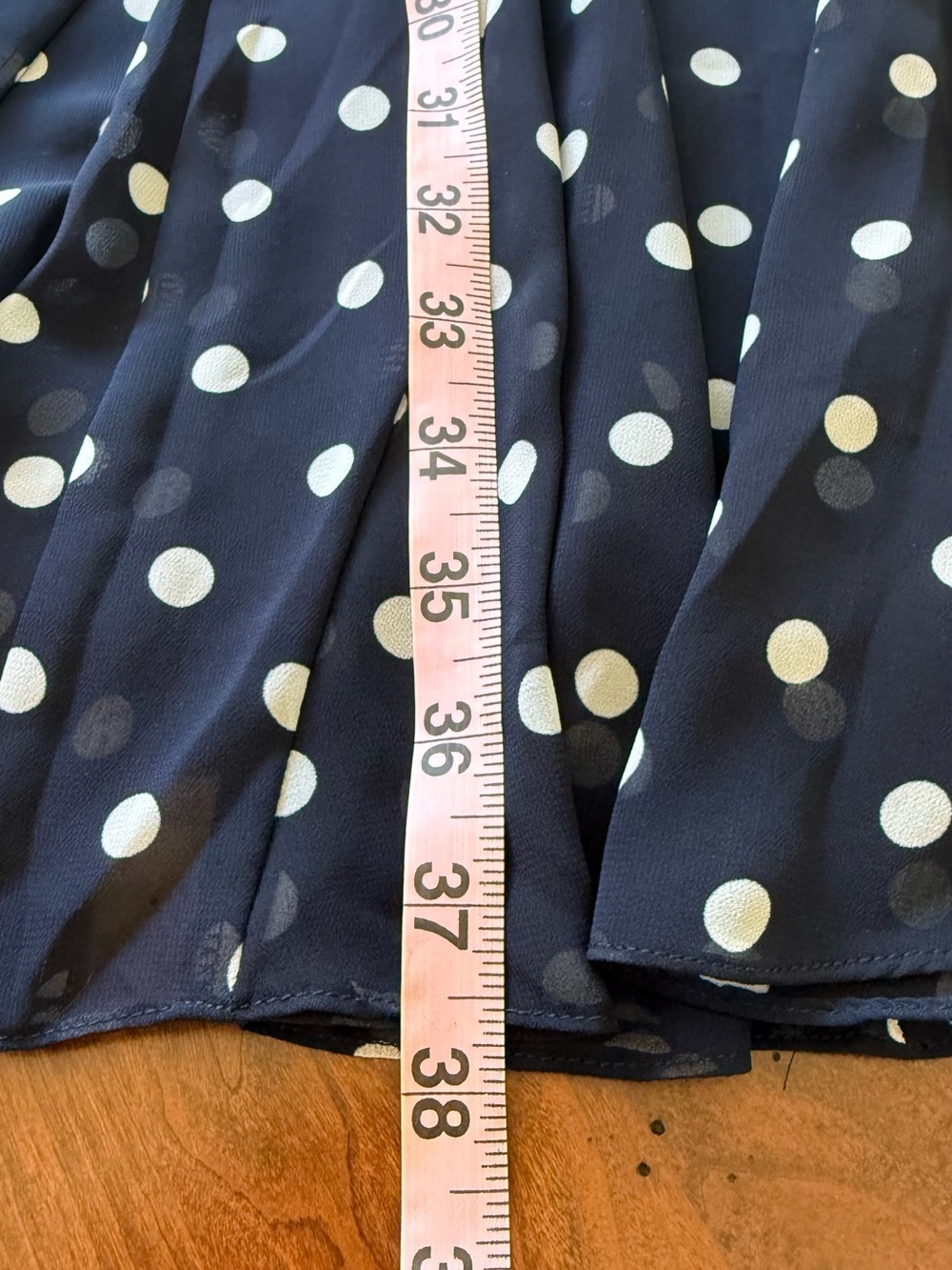 Ralph Lauren Navy and White Polka Dot Sleeveless Dress - Picture 6 of 9